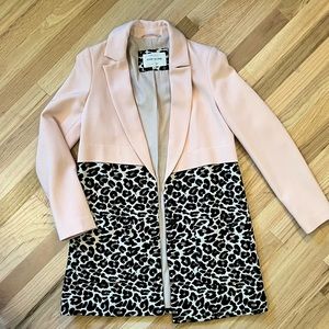 River Island Pink/Leopard Blazer